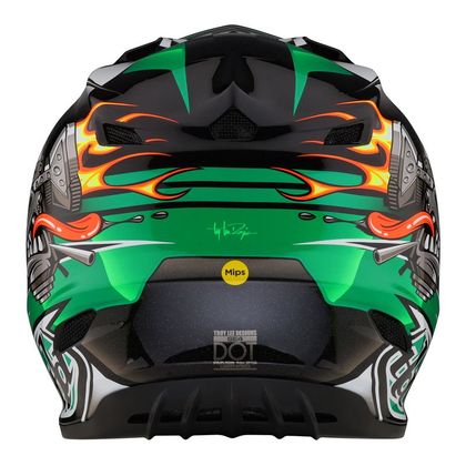 Casque cross TroyLee design SE4 POLYACRYLITE CARB MIPS 2024 - Vert