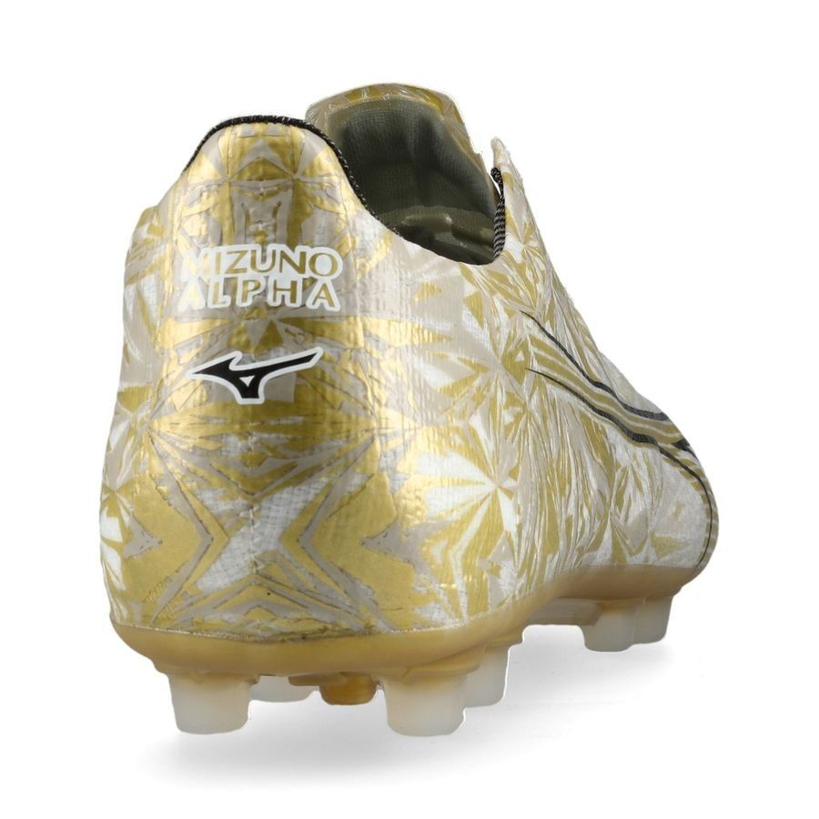 Mizuno Alpha Elite AG Prism Gold - Blanc/Doré/Noir