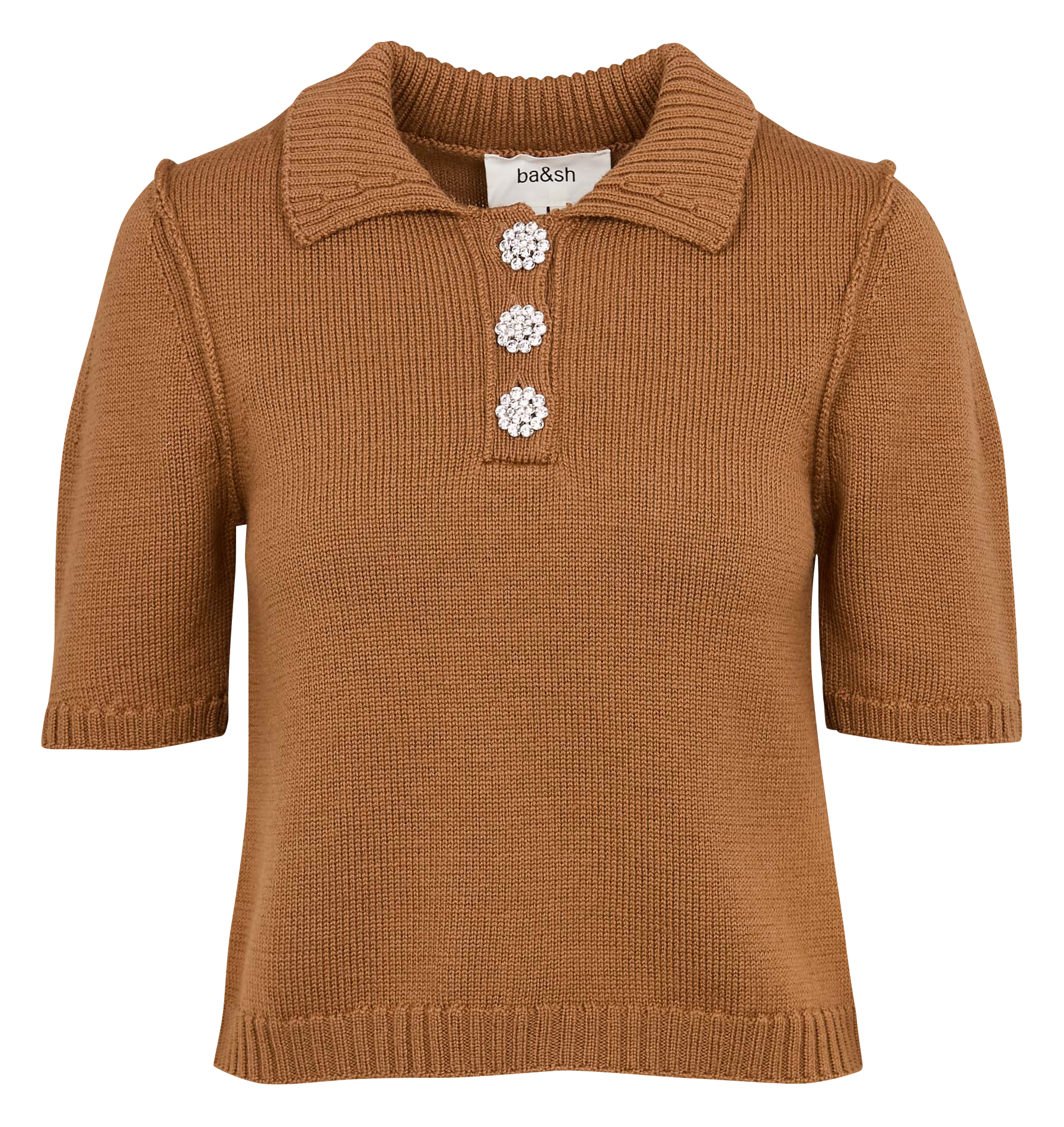 TYLAK - Polo court en laine | Marron