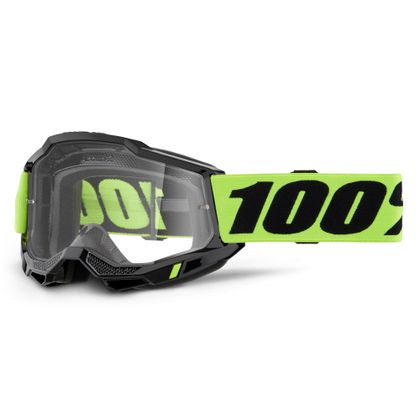 Masque cross 100% ACCURI 2 OTG Jaune Fluo - Clair 2025 - Jaune