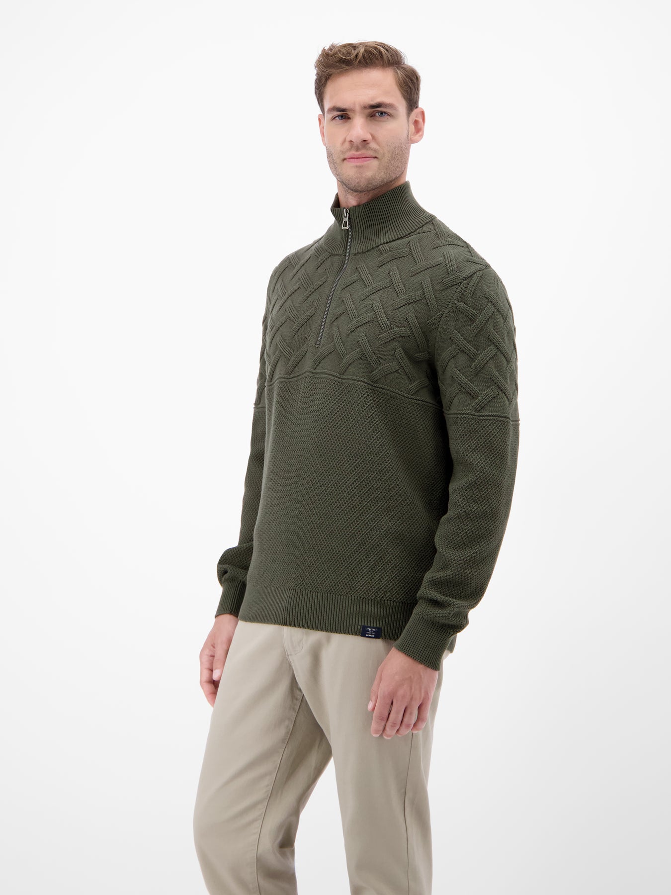 Herren-Troyer mit Jacquardmuster