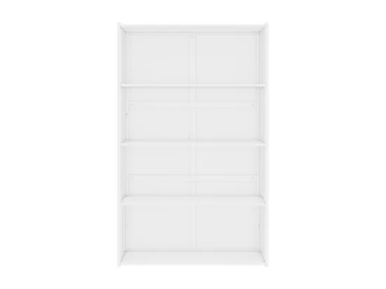Lits superposés avec 2 tiroirs, étagère de rangement et escaliers de rangement - 2 x 90 x 200 cm - Pin + MDF - Blanc