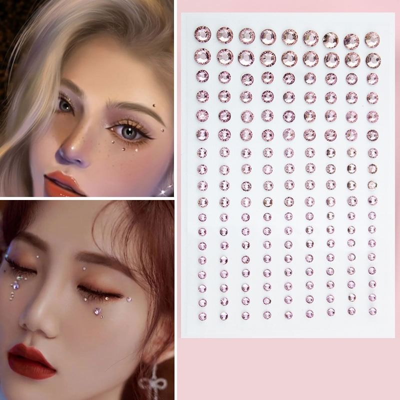 Malnia Home - Strass Gezichtsmake-up Juwelen Sticker