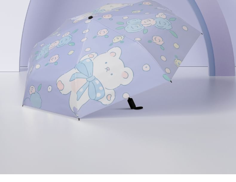 Worthbuy - Compacte paraplu met berenprint