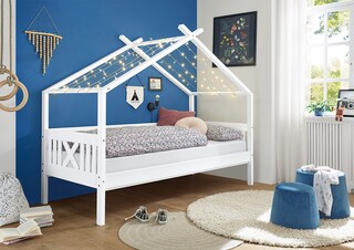 Zeltbett Juletta Kiefer massiv Weiß