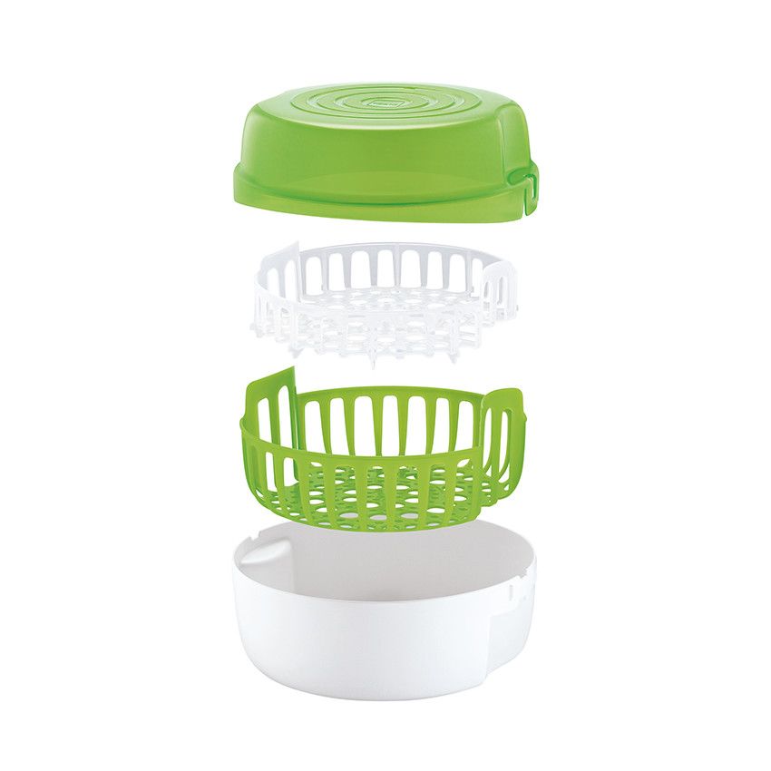 Stérilisateur micro-ondes - Vert/Blanc - Doré