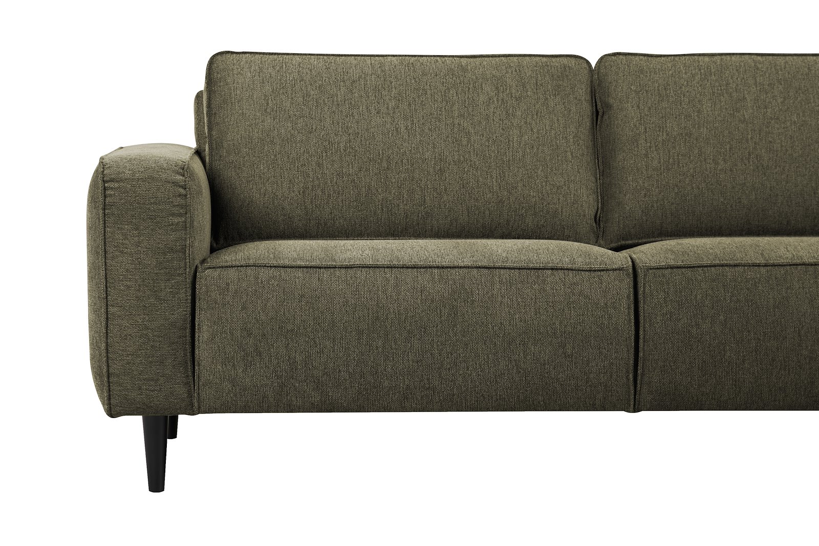 Jessie XL hjørnesofa 2,5-seter med åpen ende høyre. Tekstil Brego 77 Grønn med mørke ben