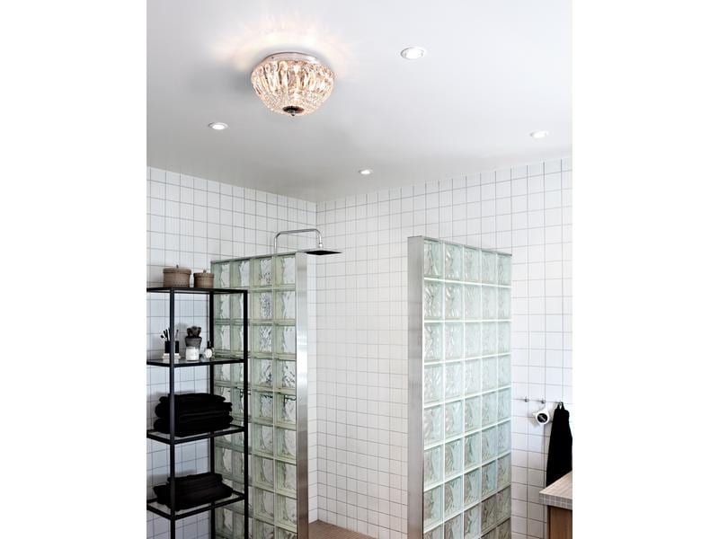 Markslöjd Badezimmerleuchte Estele 3L, 3 x G9 Deckenleuchte mit Glaskristallen