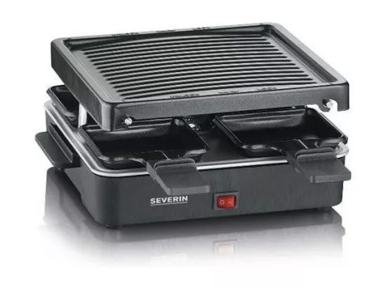 RACLETTE GRIL 21X21 4 PARTS 600W SEVERIN - 2370
