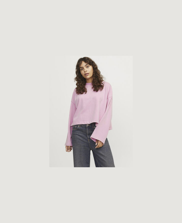 JJXX JXELIZABETH LOOSE LS SHORT CREW SWT Moonlite mauve/acid wash