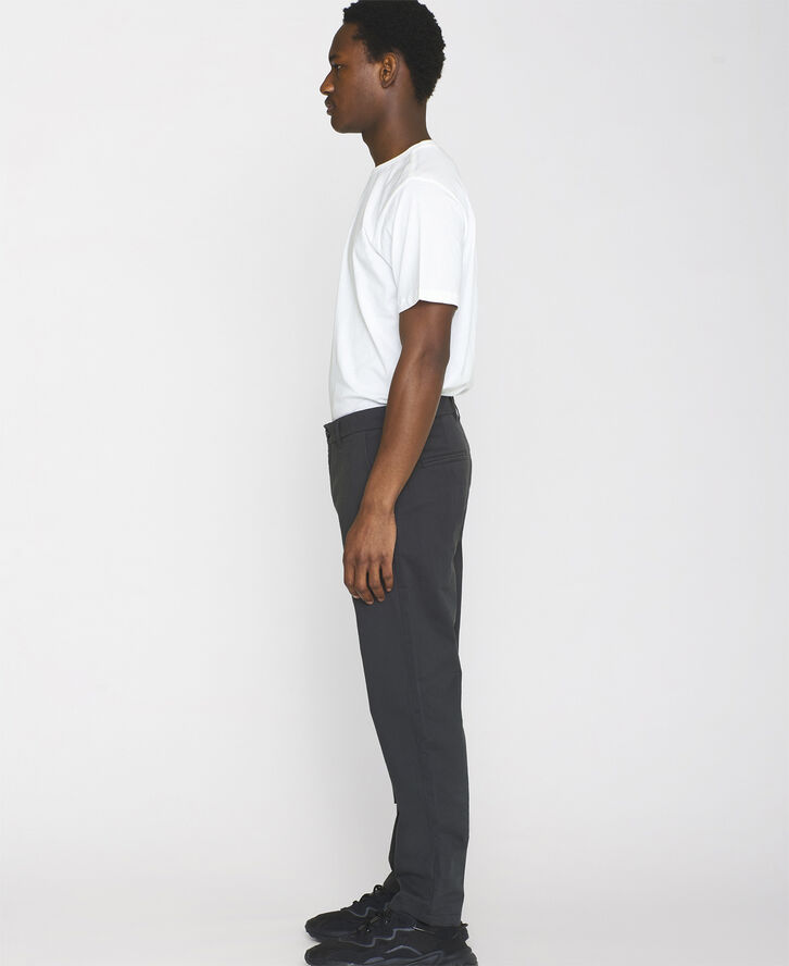 Knowledge Cotton Apparel CHUCK regular chino twill pants - GOTS/Vegan Mørkegrå