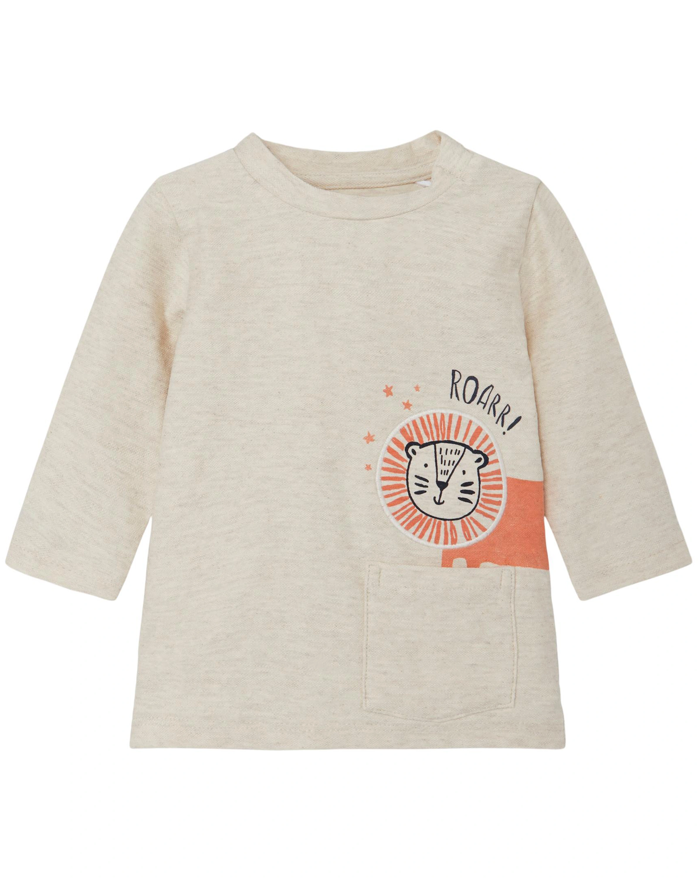 Langarmshirt NBMFUMON - LION in peyote melange