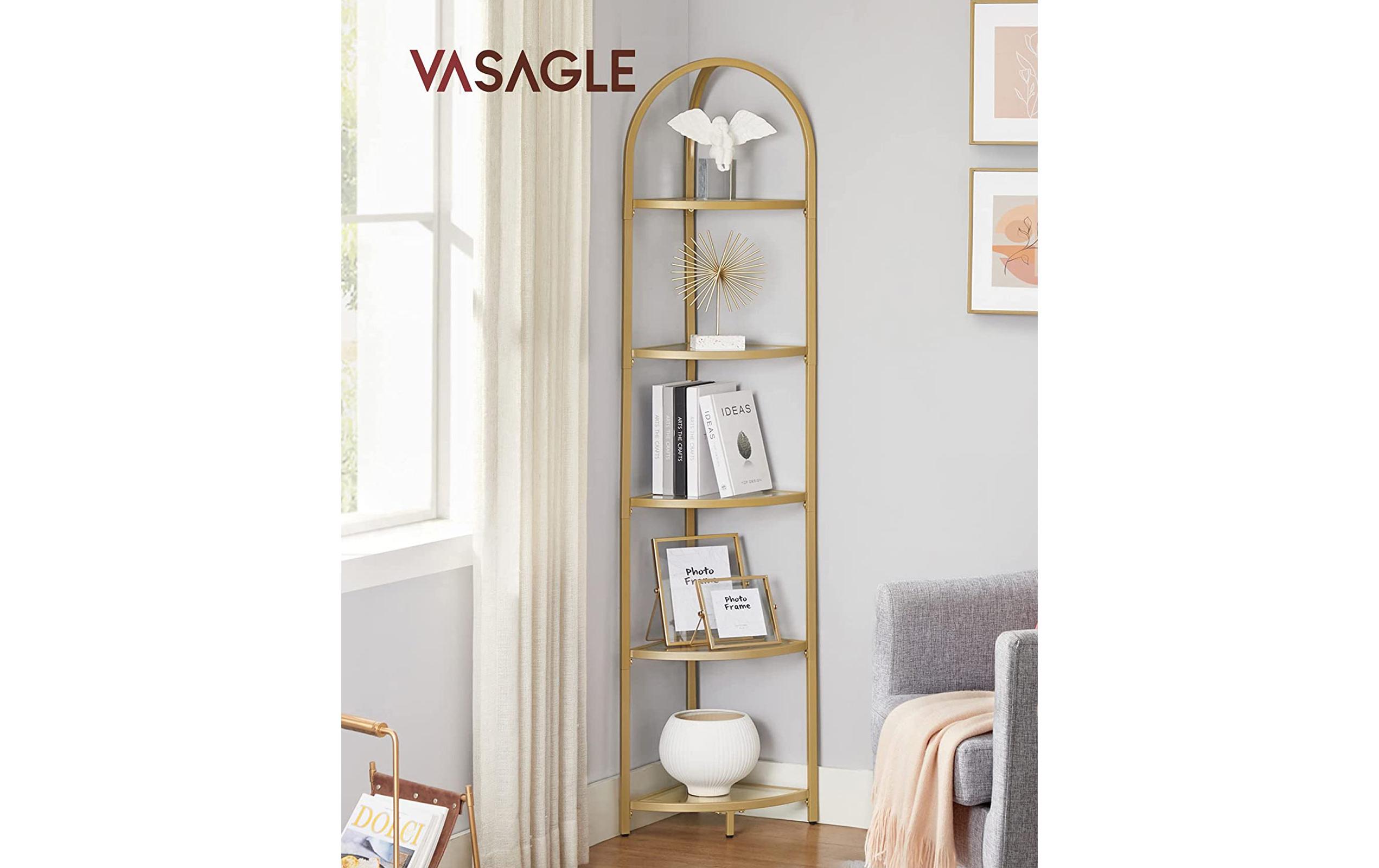 Regal GoldEckregal mit 5 Ebenen