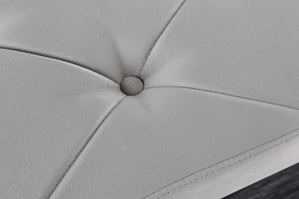Design Sitzbank MODERN BAROCK 175cm grau Samt gold Edelstahl
