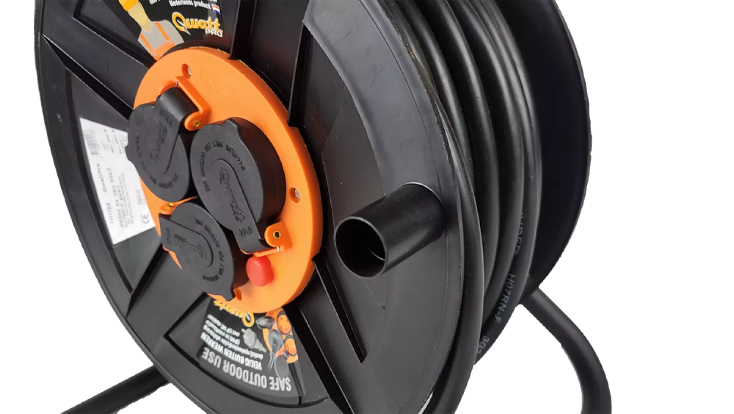 QwattPRO 1111019 BlackMaster Kabelhaspel - H07RN-F - IP44 - 25m
