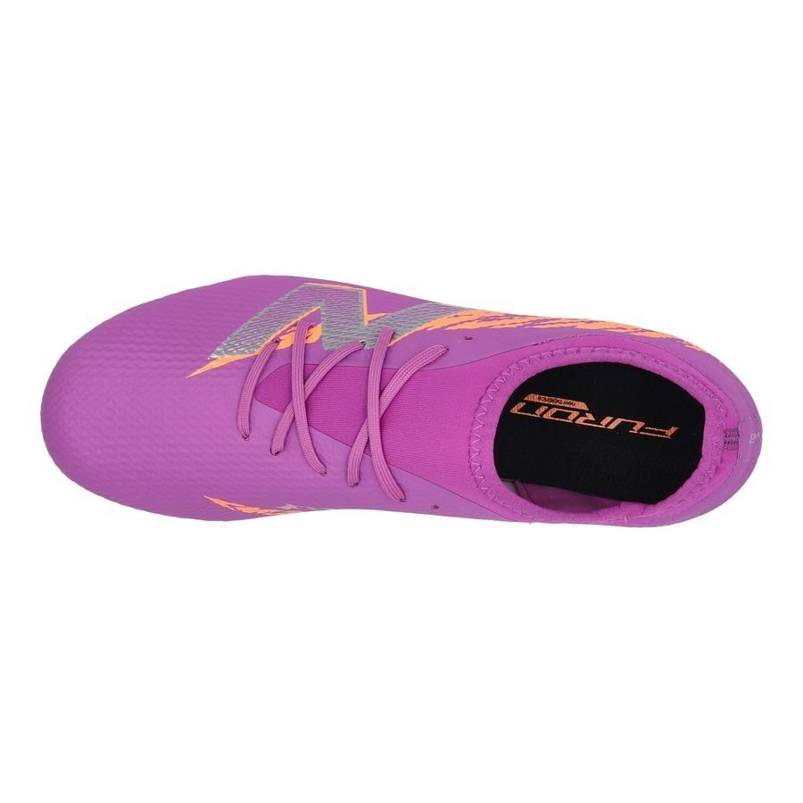 New Balance Furon V8 Team FG Energy Rush - Violet/Argenté/Orange Enfant