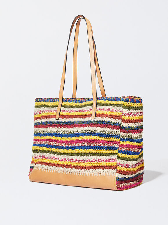 Sacola de compras de crochê - Azul