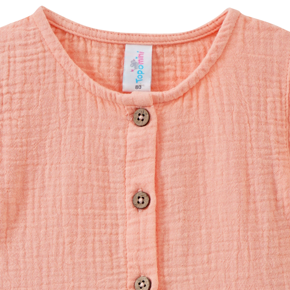 Topomini Baby Musselin-Kleid aus Baumwolle apricot