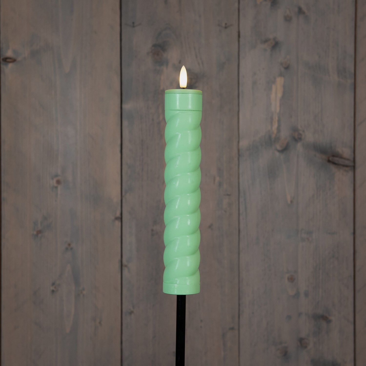Anna's Collection solar fakkel Swirl groen D 4 H 97 cm