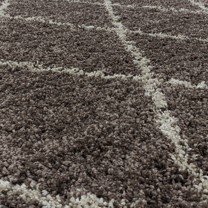 Berber vloerkleed - Agadir Lines Taupe/Creme | Warm
