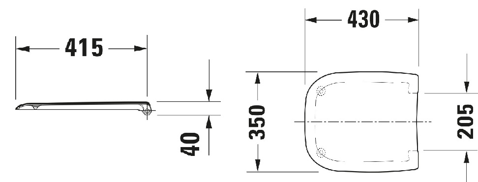 Duravit D-Code toiletzitting compact wit glans