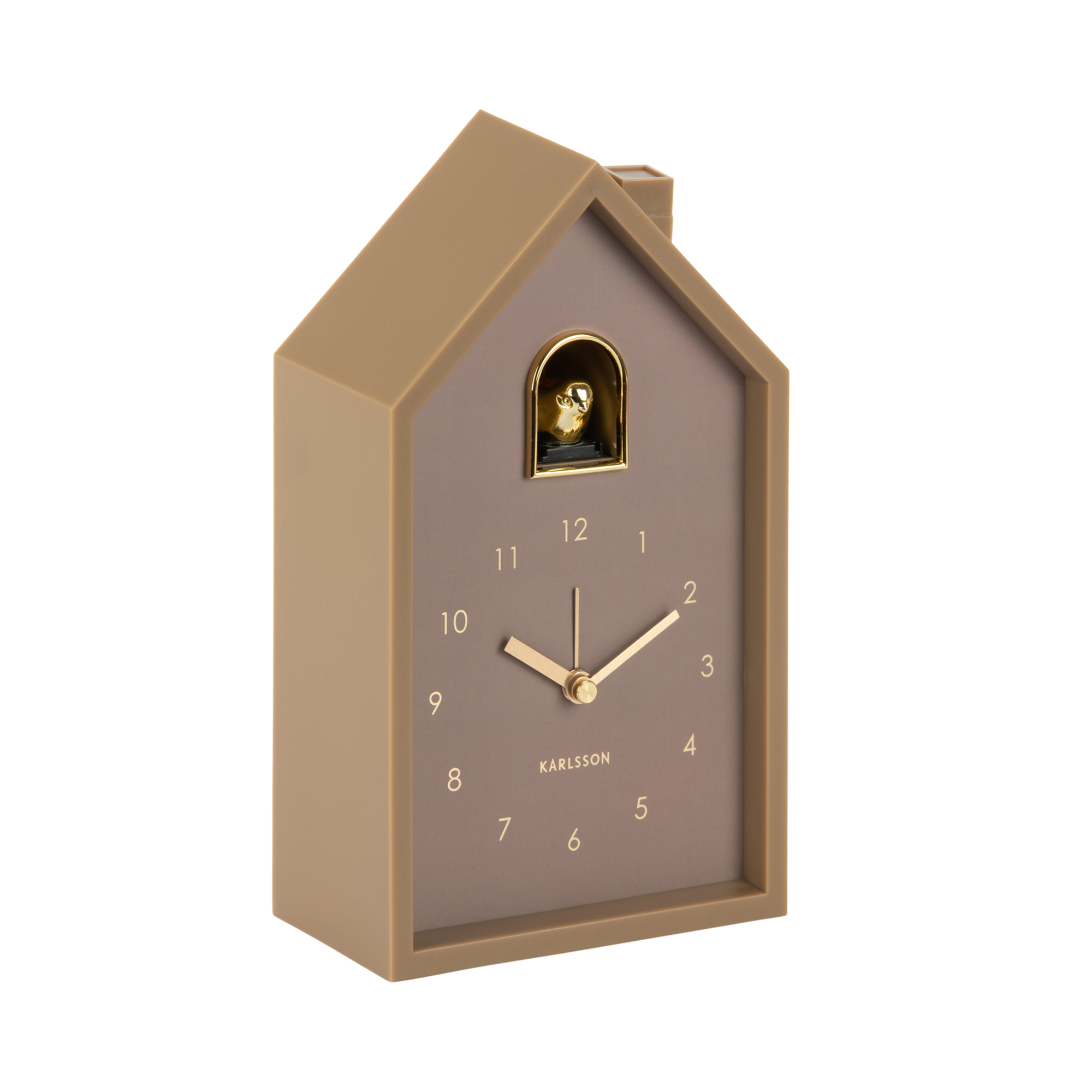 Wekker Modern Cuckoo Oro Mokkabruin