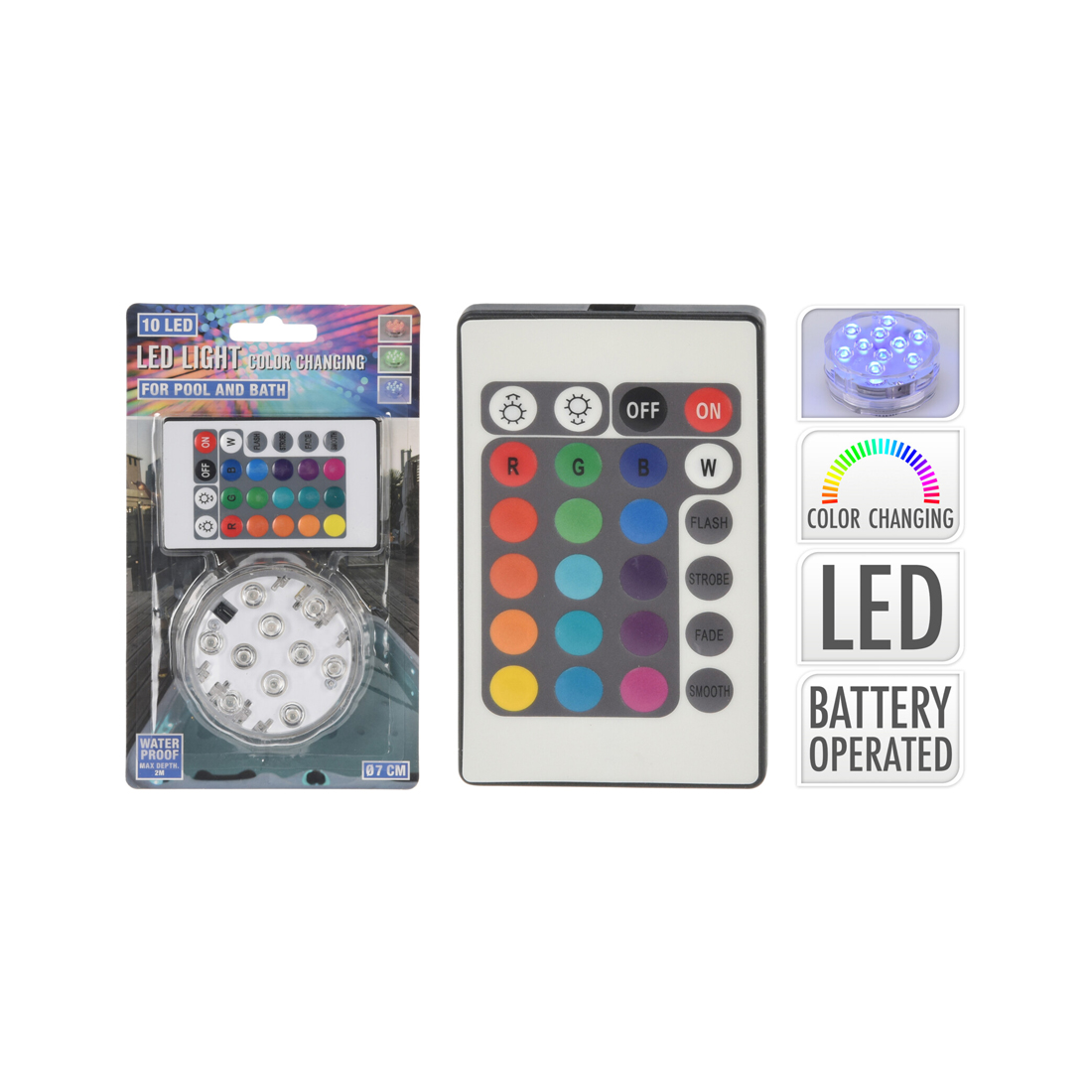 FS-STAR Lampe wasserdicht mit LED