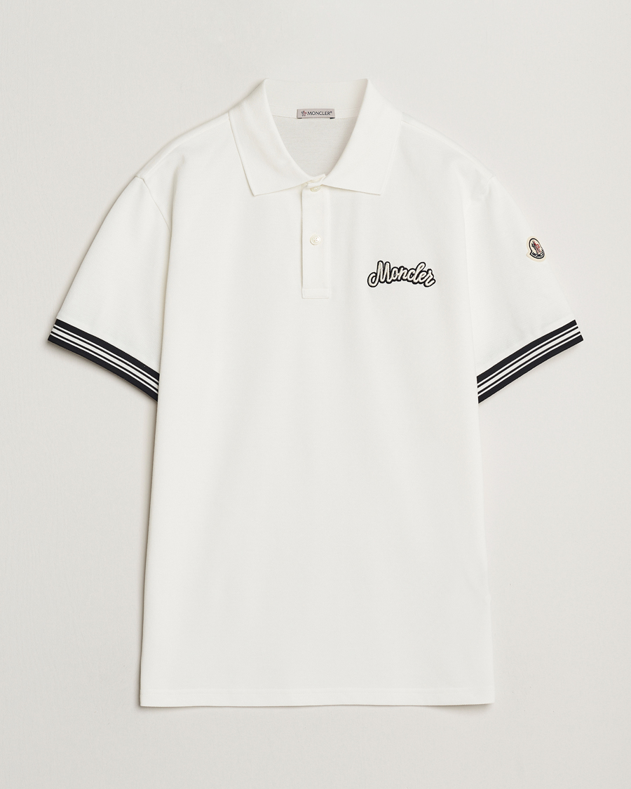 Moncler Letters Logo Polo White