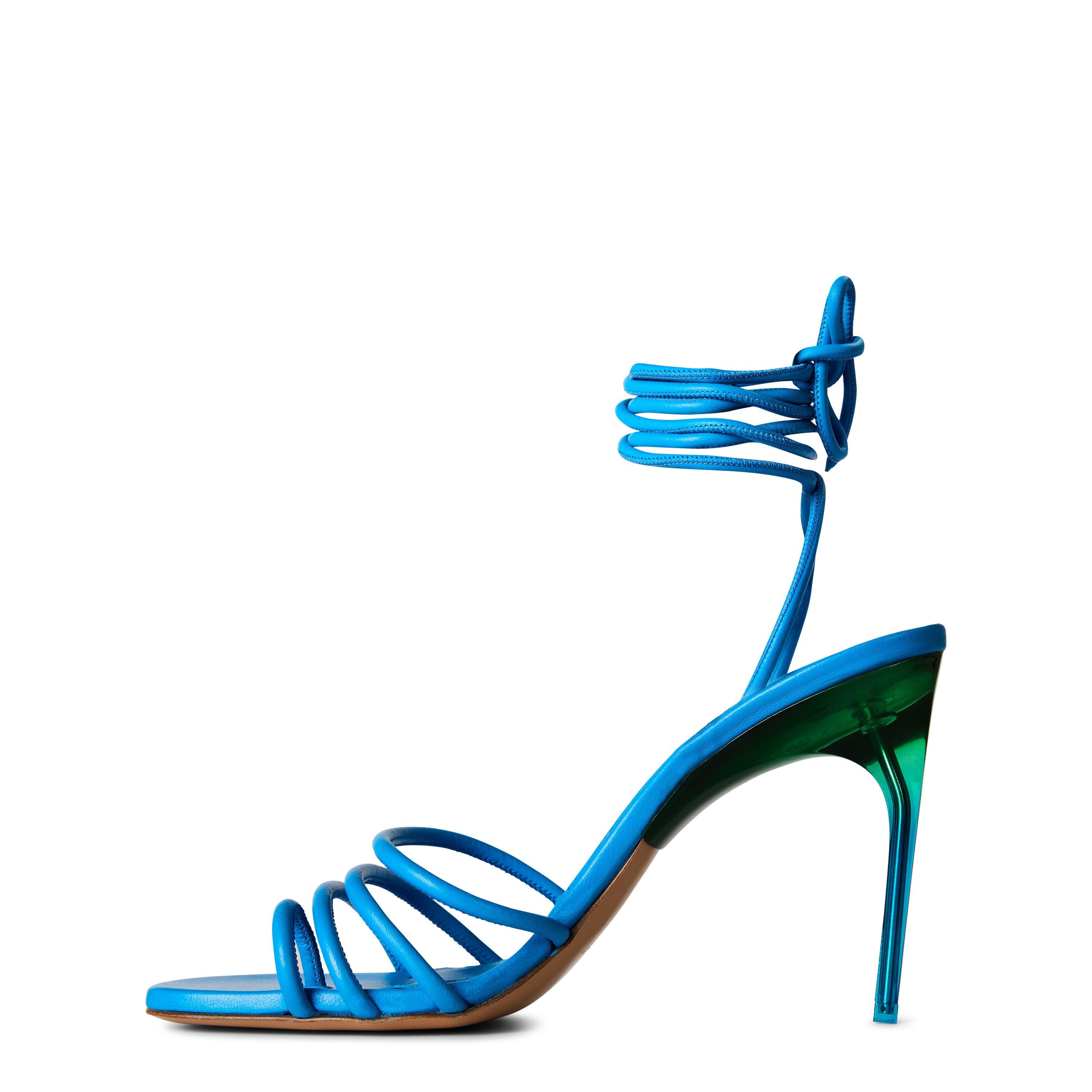 Off White Ankle Strap Sandals