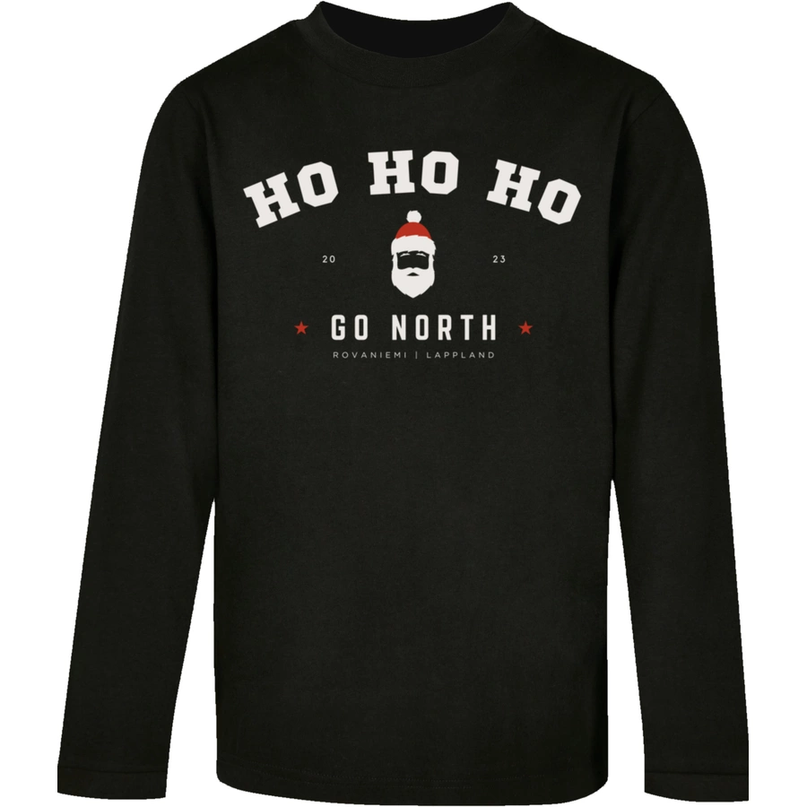 F4NT4STIC Longsleeve Shirt Ho Ho Ho Santa Claus Weihnachten schwarz