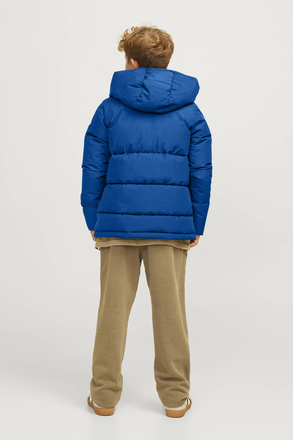JACK & JONES gewatteerde winterjas JJWORLD helderblauw