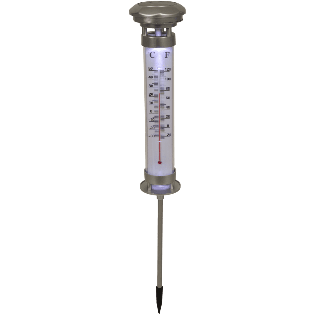 Thermomètre à éclairage solaire