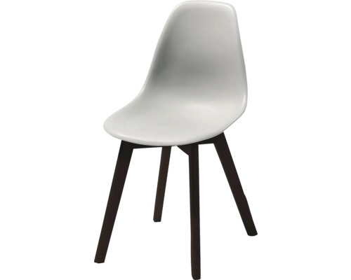 Stapelbare stoel zonder armleuningen Keeve berkenhout/kunststof 47×53×83 cm bruin, grijs