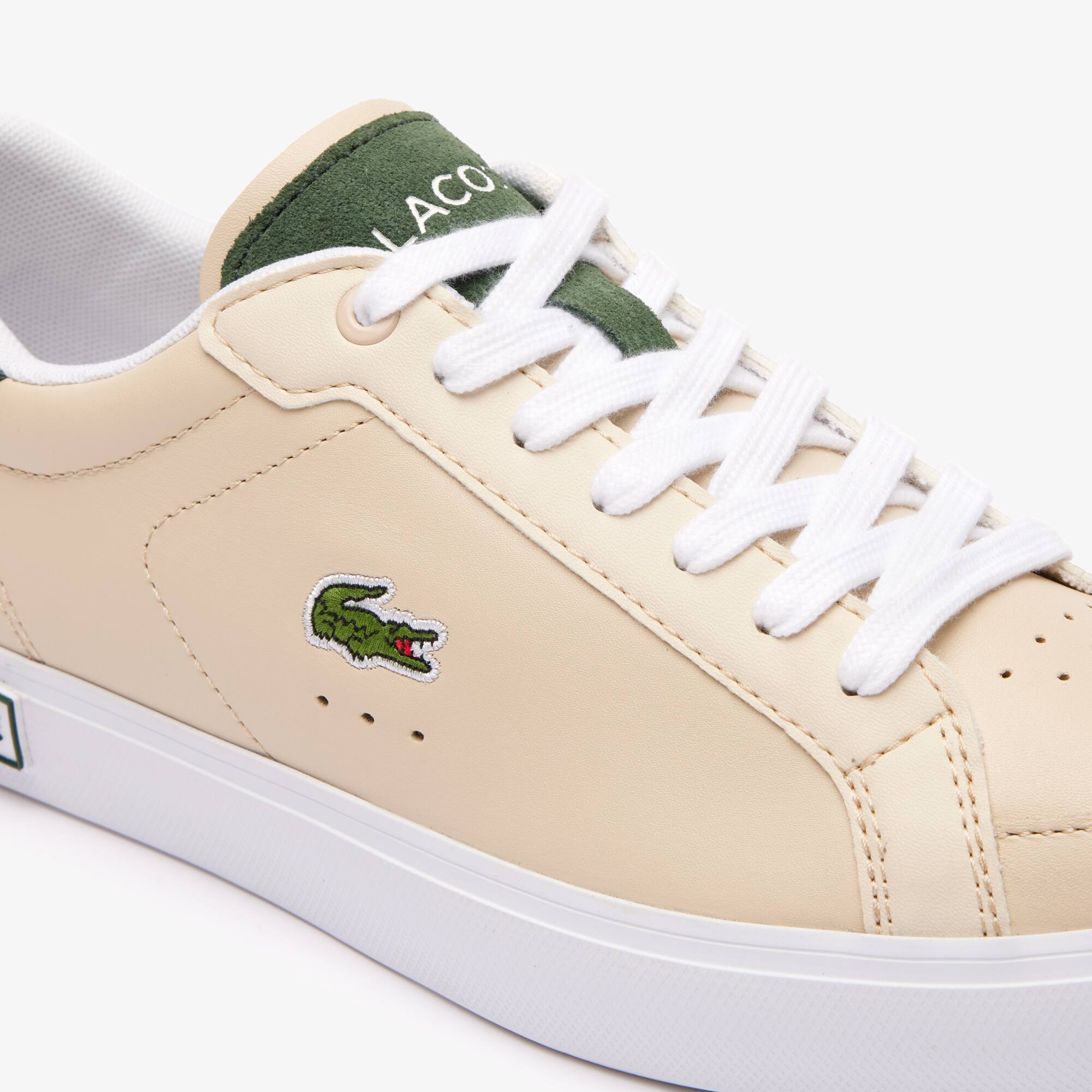 Damen-Sneakers POWERCOURT aus Leder Sneakers - Weiss - Lacoste - Damen