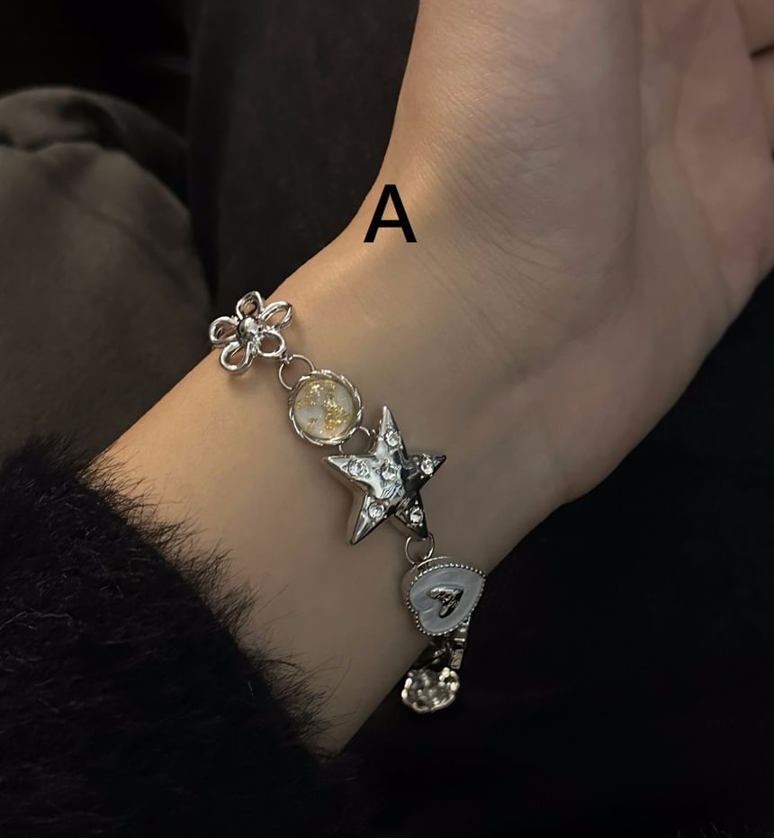 Lilafey - Hart Metalen Armband
