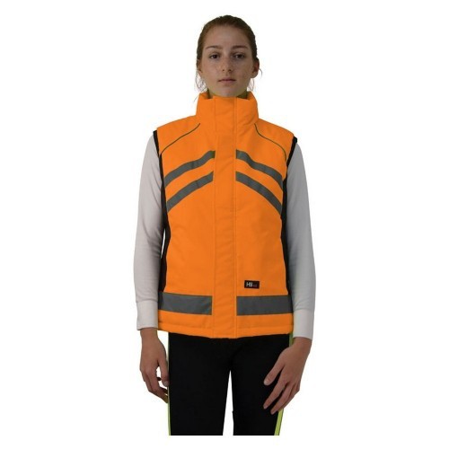 Colete acolchoado refletor para adultos, cor laranja.