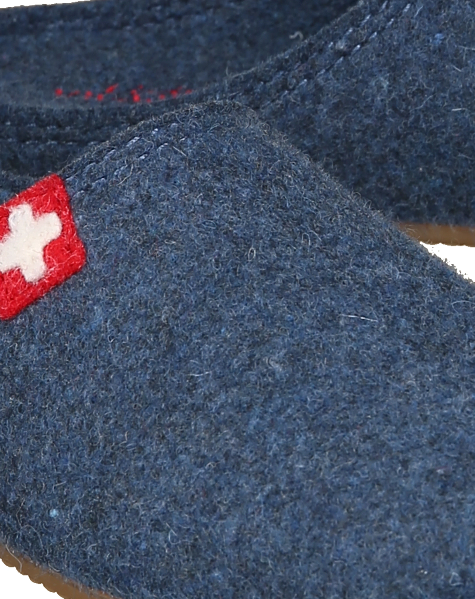 Filzpantoffel SCHWEIZER KREUZ in midnight navy