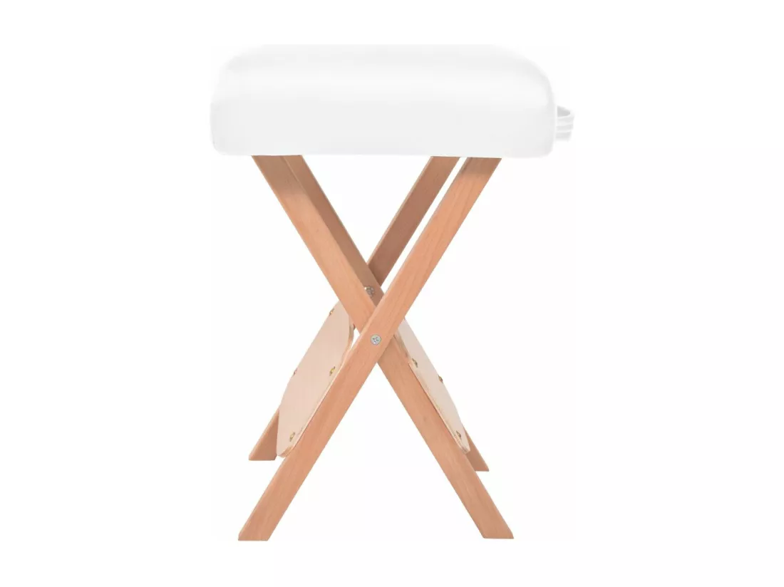 Table de massage pliable blanche 221 x 90 x 65 cm 02_0001864