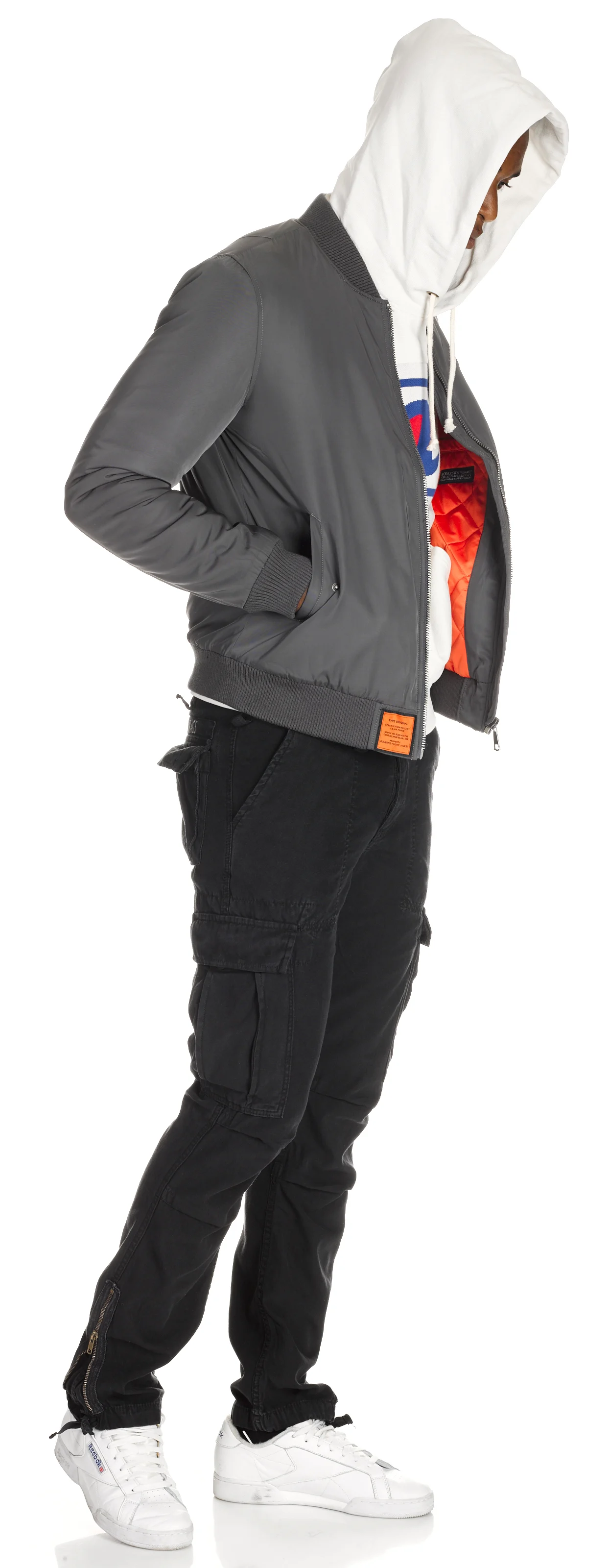 ORIGINAL - Bomber matelassé zippé | Gris