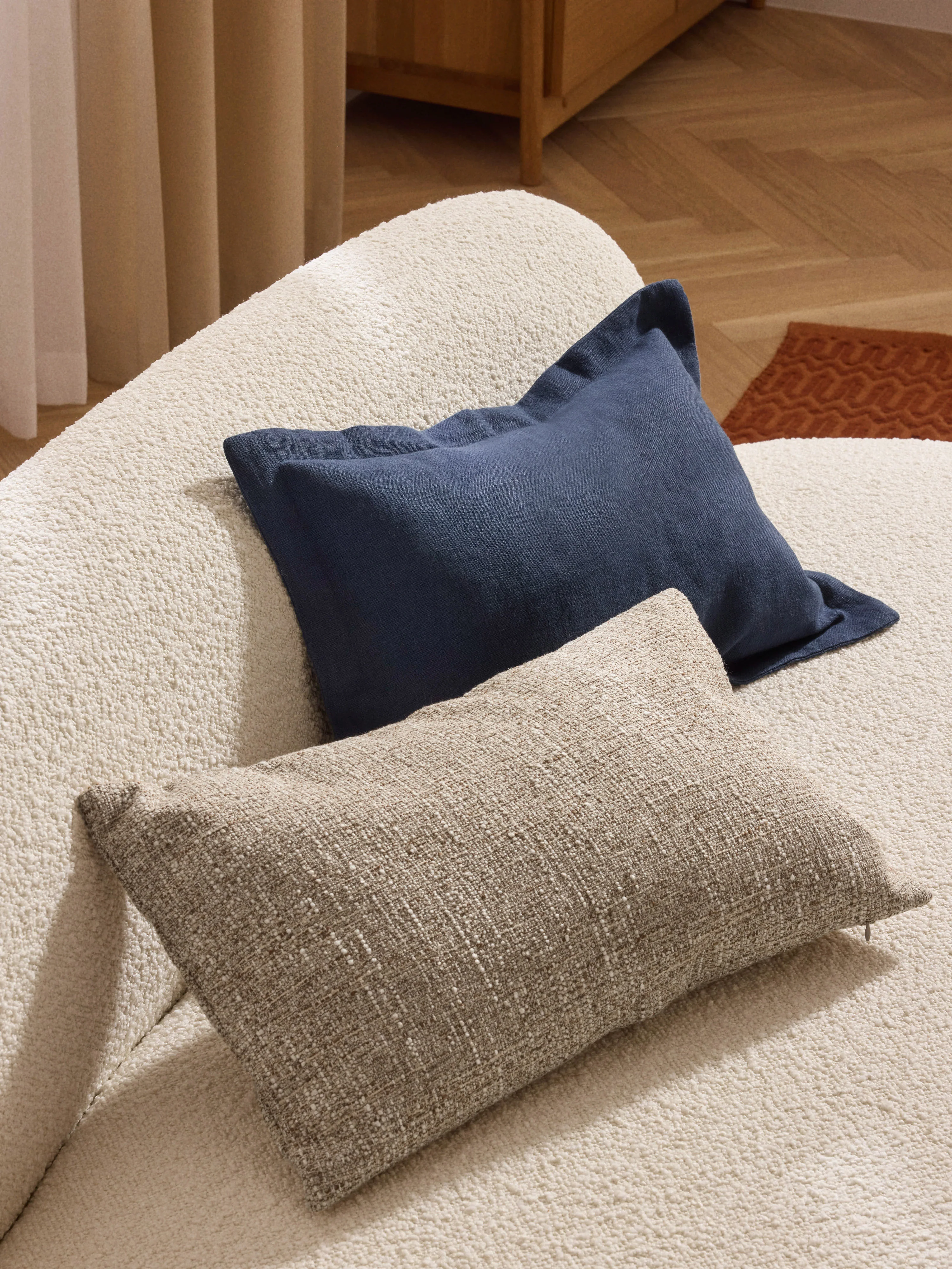 Bouclé kussenhoes Talea