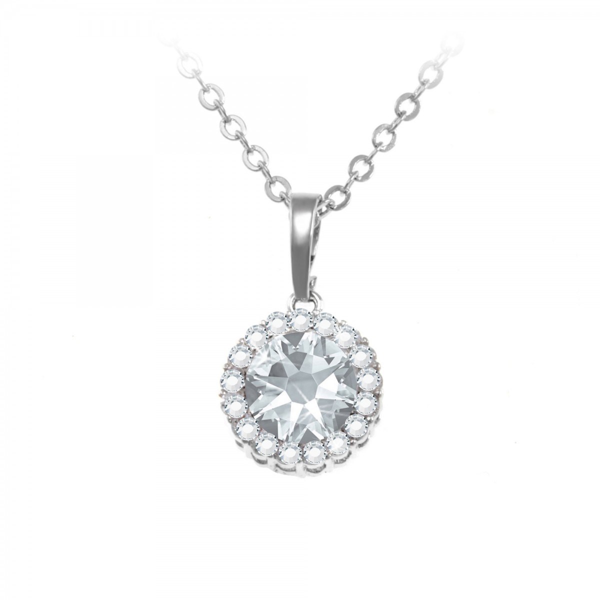 Collier point de lumière SC Crystal orné de cristaux scintillants