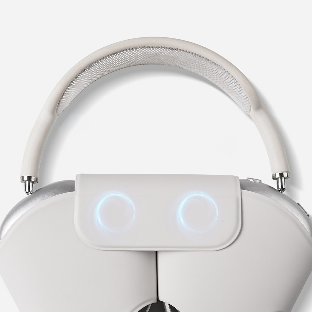 Apple Airpods Max Magnetische Kunstleder Schutztasche Aufbewahrungs Case - Weiss