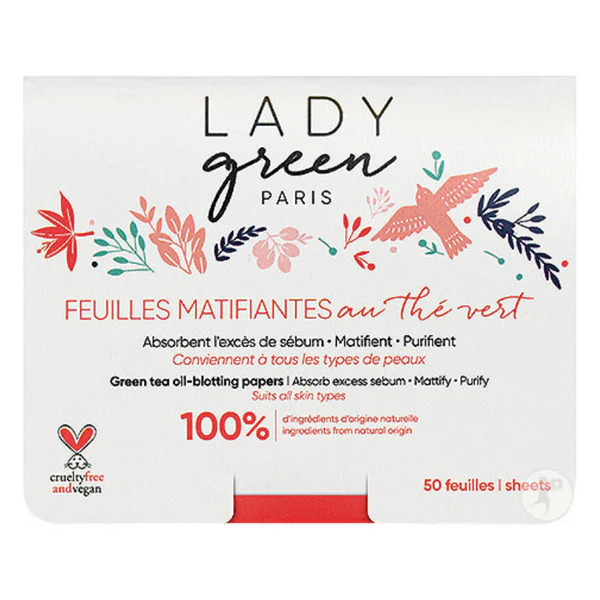 Lady Green Voile de perfection feuilles matifiantes thé vert