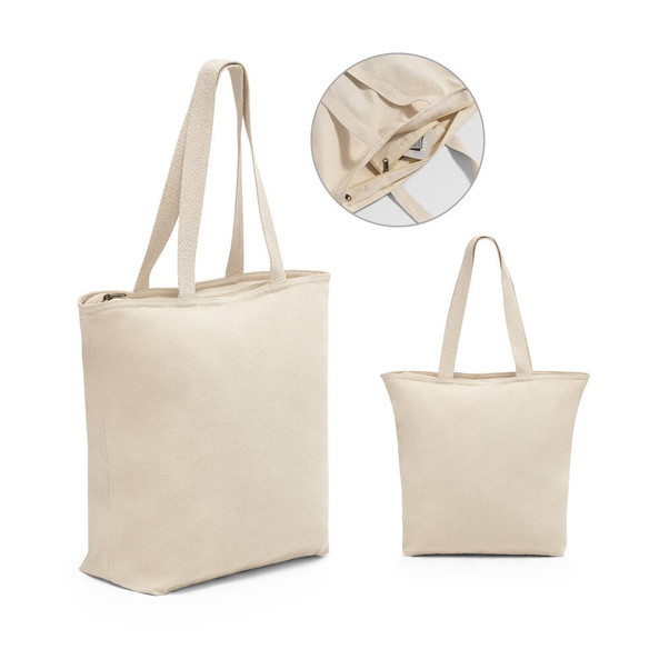 hi!dea 92926 - Sac 100% coton avec fermeture éclair (280 g/m²)
