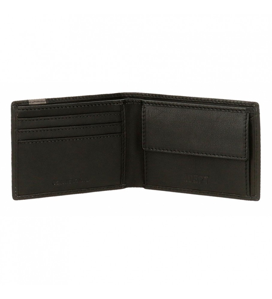 Carteira Joumma Bags Adept Max Simples Preta - 11x8x1cm -