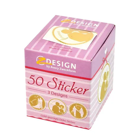 Avery Zweckform Z-Design 56812, Sticker auf Rolle, Brautpaar, 50 Aufkleber
