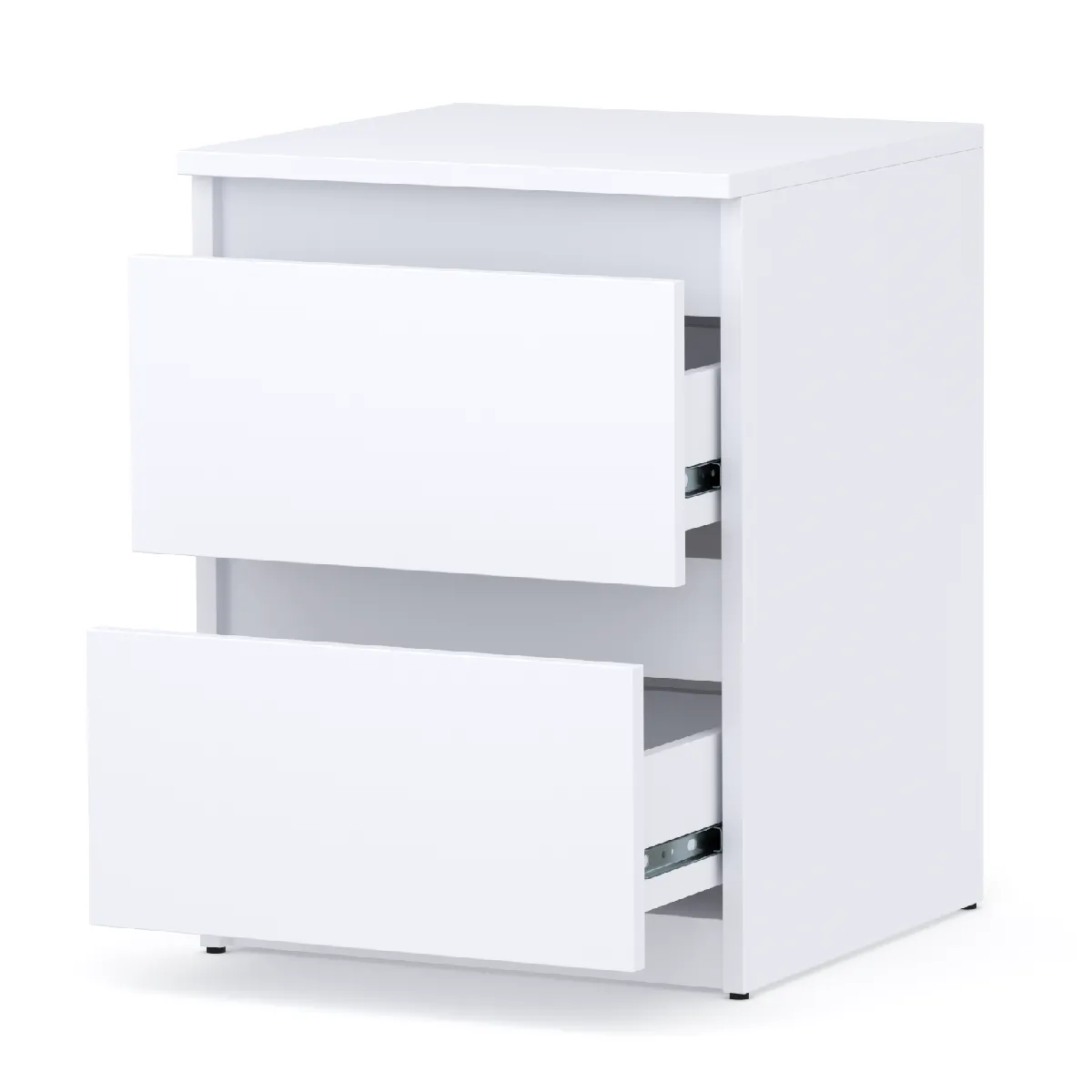 Other Brands Table de Chevet 2 Tiroirs - Blanc