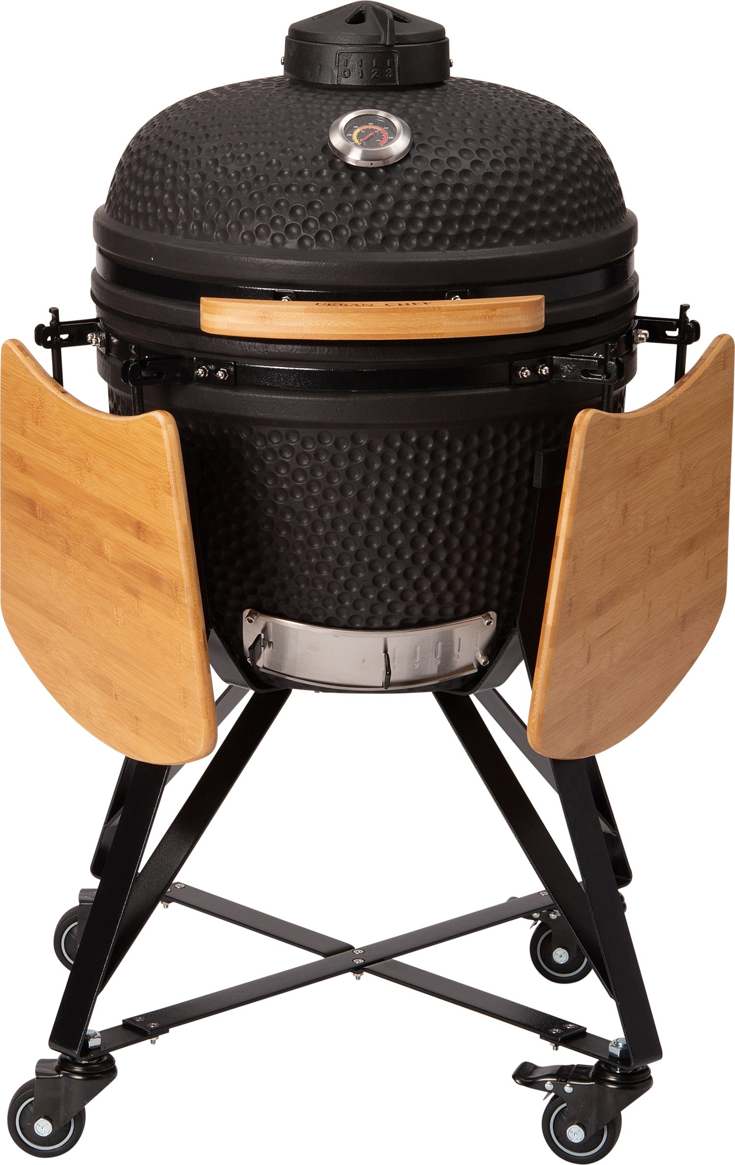 Intratuin kamado barbecue Urban Chef Large mat zwart D 59 H 133 cm