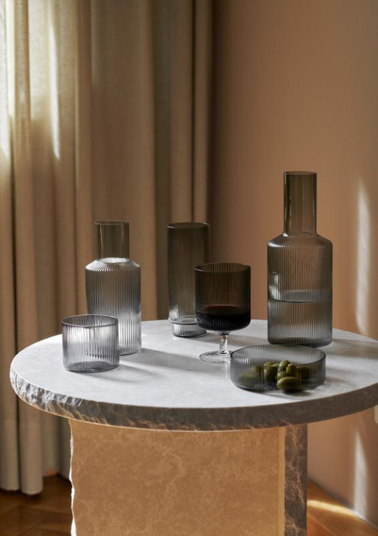 Ferm Living Ripple glas set van 2 Clear