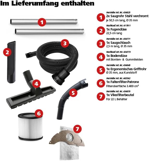 starmix eCraft PL-1422 EWR - Nass-/Trockensauger Staubklasse L, 1400 W, 22 L - Allessauger mit Filterabreinigung & Blasfunktion, kompakt, leicht & intuitiv, 9,5 m Aktionsradius für Büro, Auto, Garage